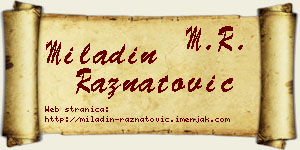Miladin Ražnatović vizit kartica